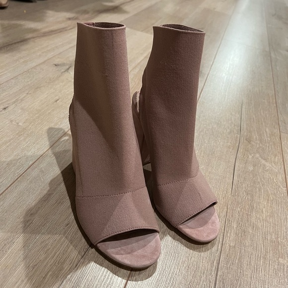Steve Madden Blush Open Toe Sock Bootie - Picture 2 of 5